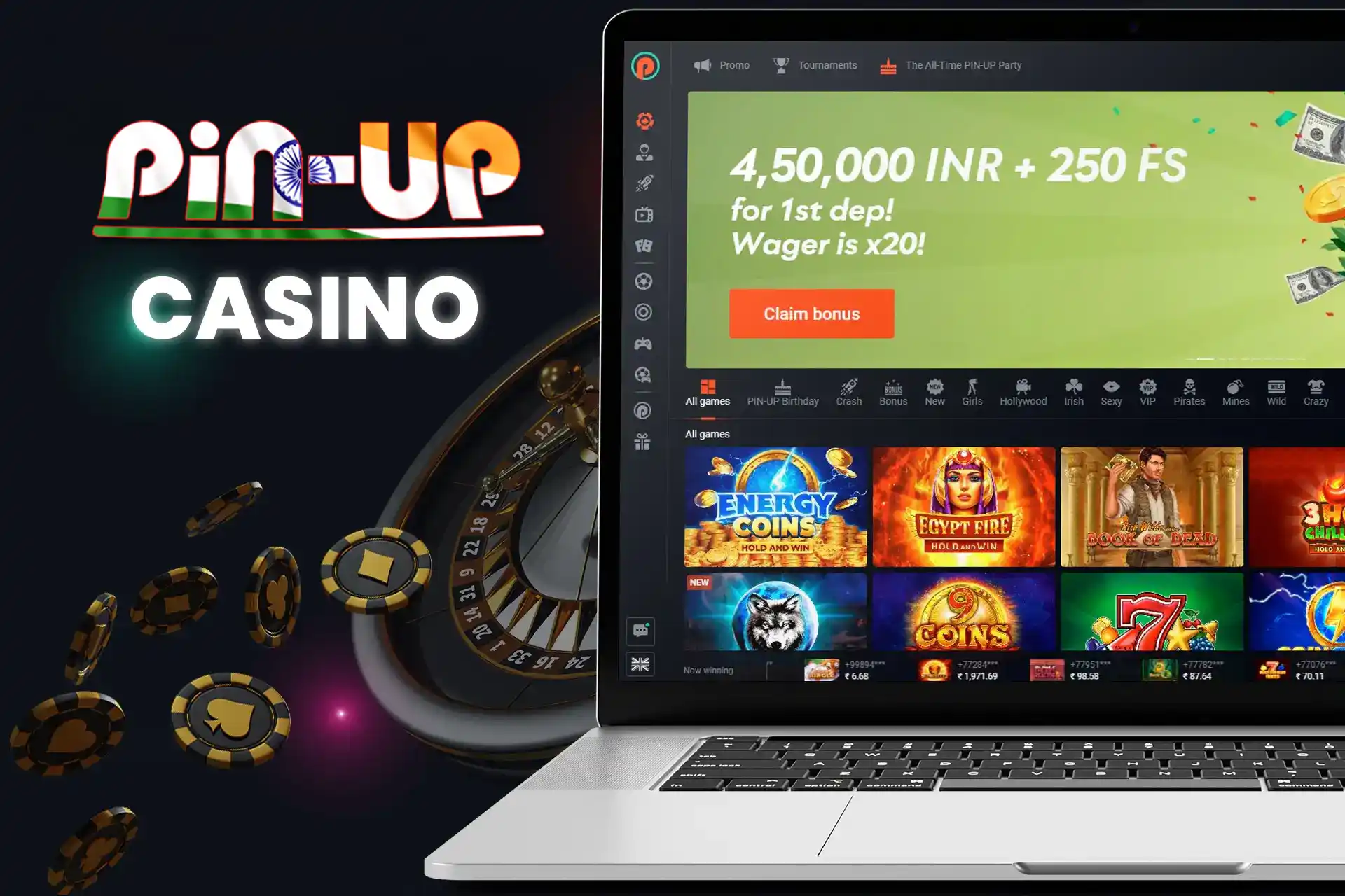 Thousands of gambling games at Pin-UP casino