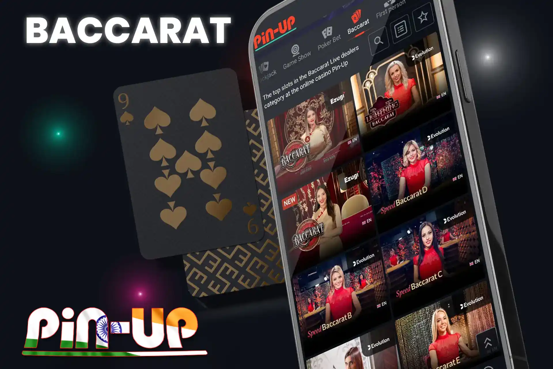 Large selection of Baccarat games in casinos