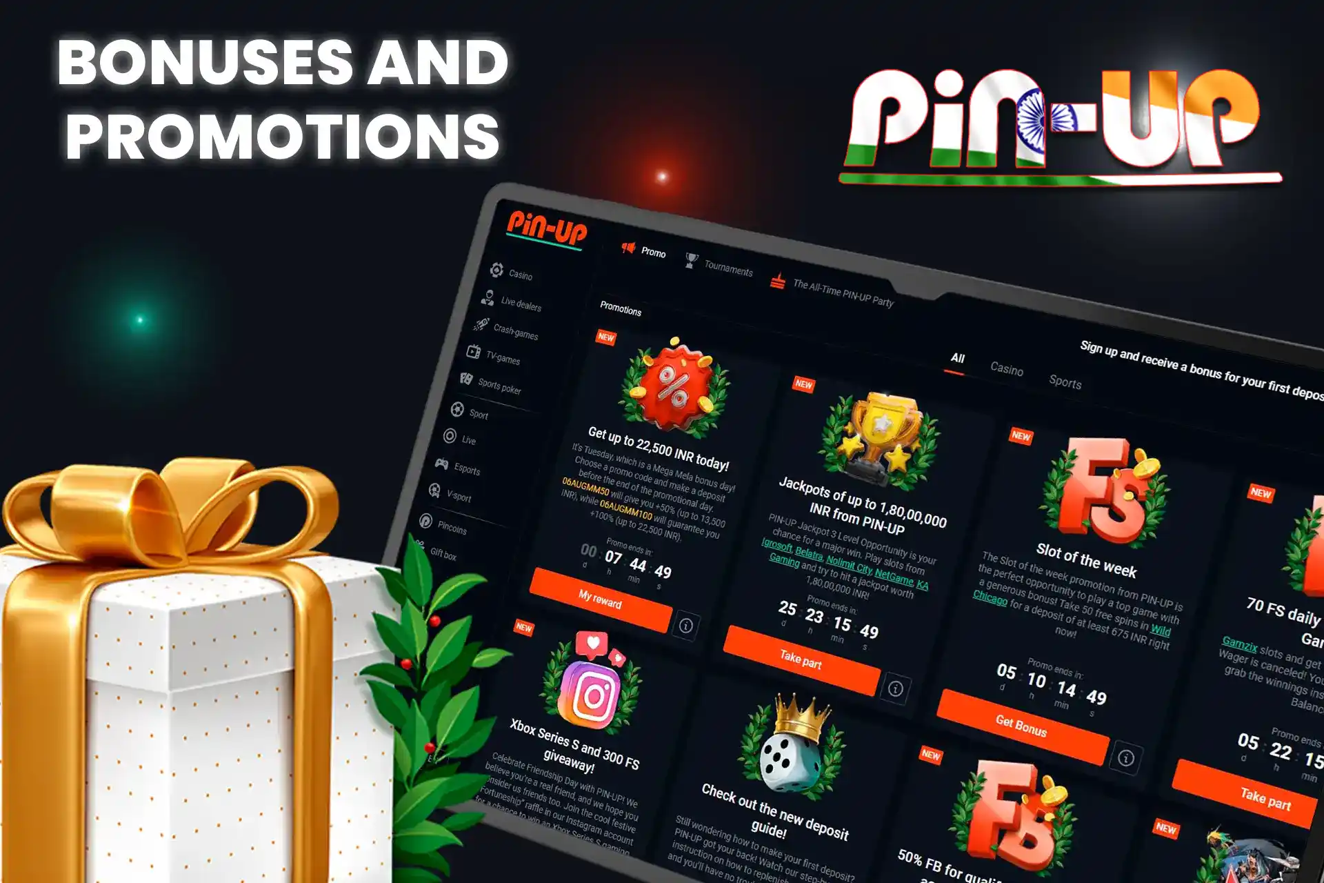 Check out the great bonus program from Pin-UP