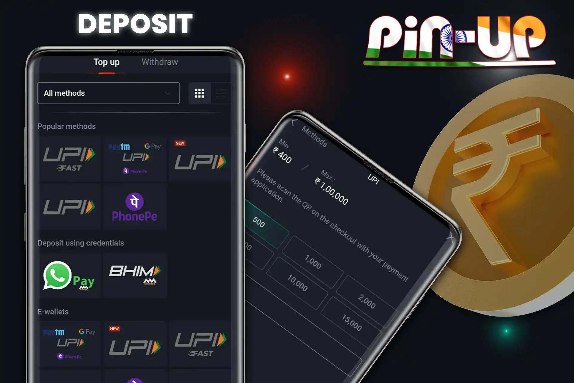 Make your first deposit at Pin-Up